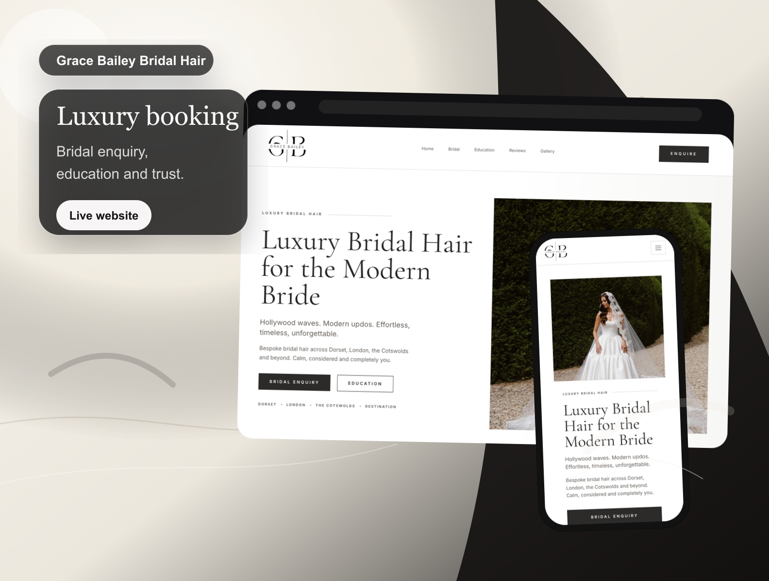 Grace Bailey Bridal Hair portfolio cover